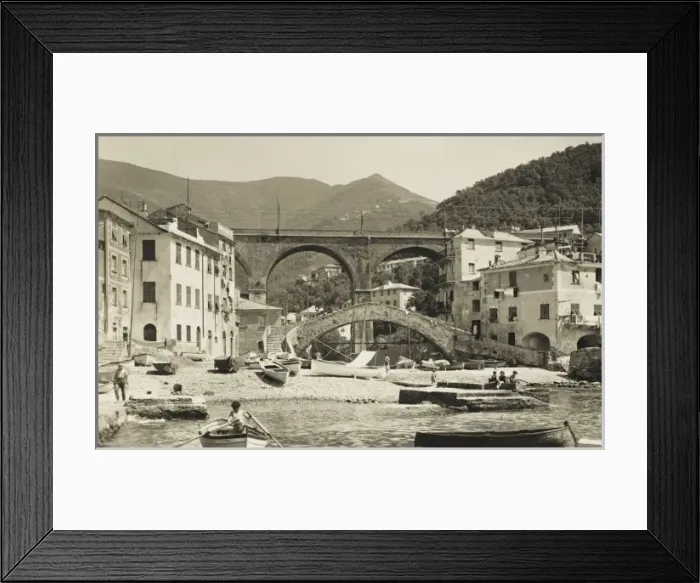 Framed Print : Bogliasco, Italy - Two Bridges Framed Print : Bogliasco, Italy - Two Bridges