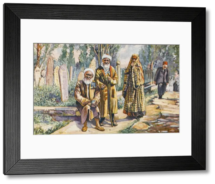 Framed Print : Constantinople - Cemetery with Pilgrims Framed Print : Constantinople - Cemetery with Pilgrims
