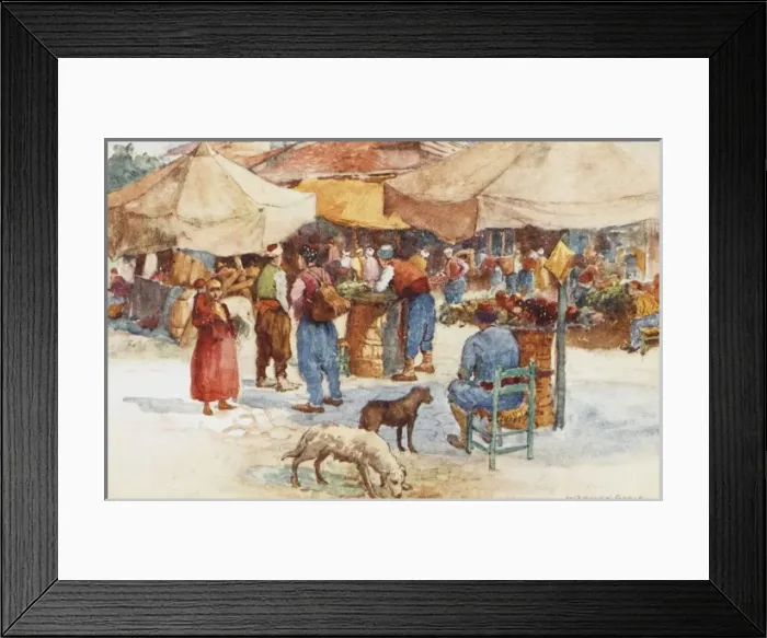 Framed Print : A Market at Scutari - Constantinople Framed Print : A Market at Scutari - Constantinople