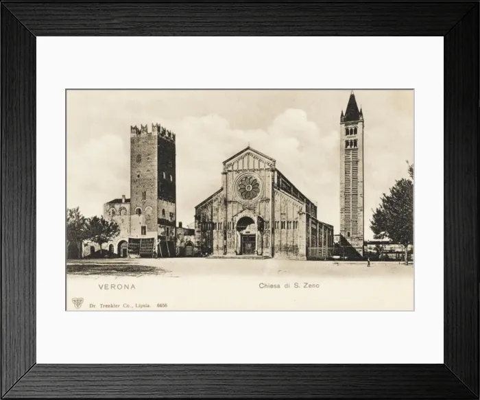 Framed Print : Verona, Italy - Church of St Zeno