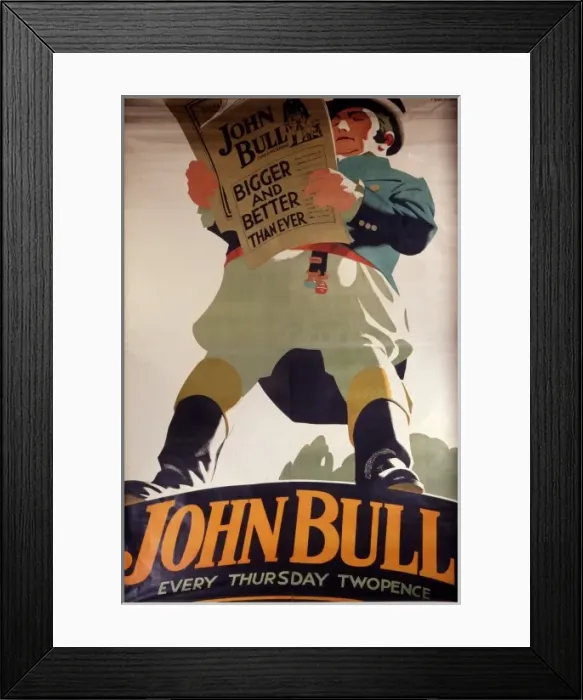 Framed Print : Advertisement for John Bull Magazine Framed Print : Advertisement for John Bull Magazine
