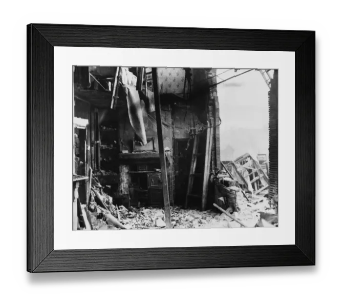 Framed Print : Scarborough air raid, 1914 Framed Print : Scarborough air raid, 1914