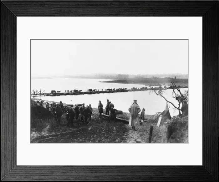 Framed Print : Germans cross Vistula 1914 - 1915 Framed Print : Germans cross Vistula 1914 - 1915