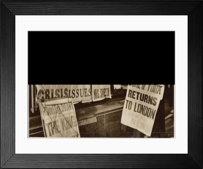 Framed Print : News of the Abdication Framed Print : News of the Abdication