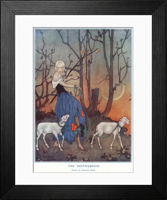 Framed Print : The Shepherdess Framed Print : The Shepherdess