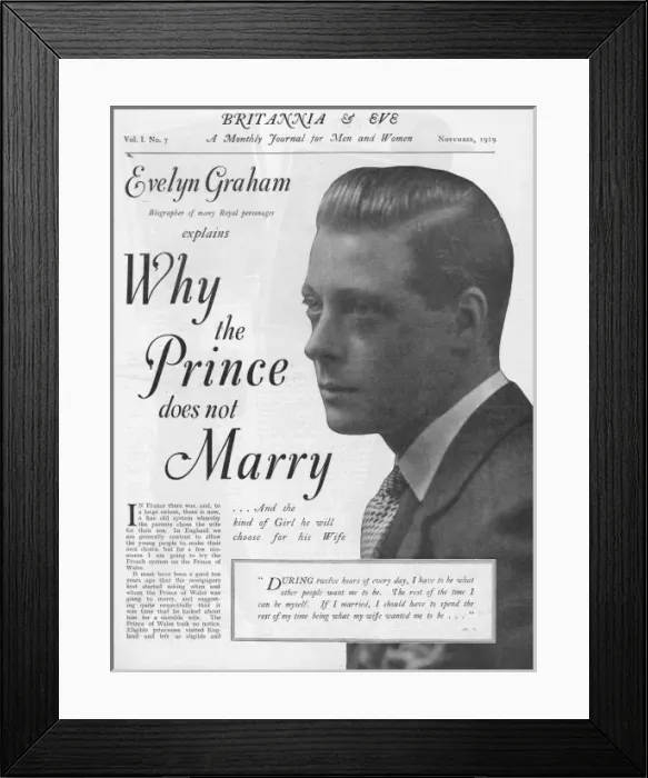 Framed Print : The Prince of Wales Framed Print : The Prince of Wales