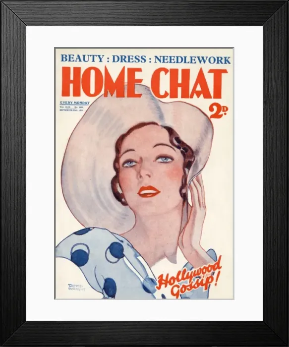 Framed Print : Home Chat magazine cover by David Wright Framed Print : Home Chat magazine cover by David Wright