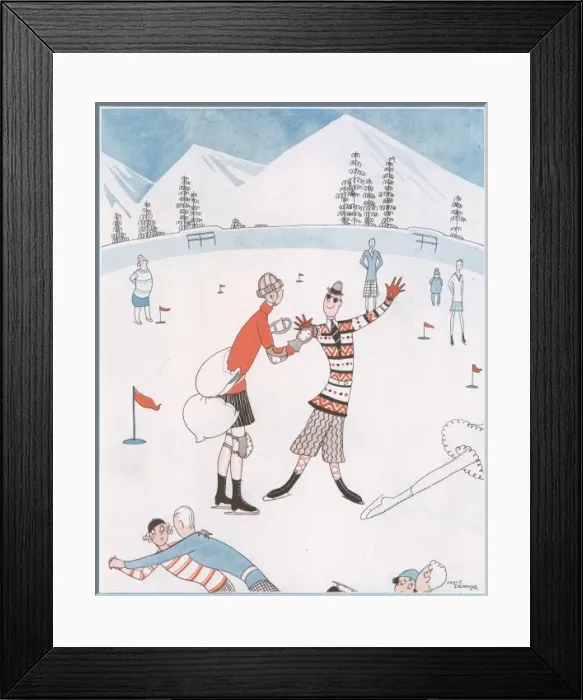 Framed Print : Forearmed! The Woman who came prepared to waltz on the ice w Framed Print : Forearmed! The Woman who came prepared to waltz on the ice w
