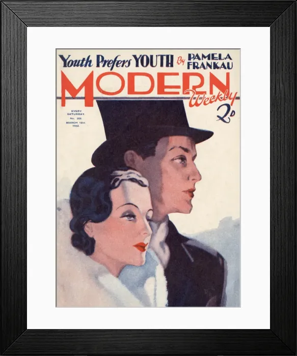 Framed Print : Modern Chat magazine cover by David Wright Framed Print : Modern Chat magazine cover by David Wright