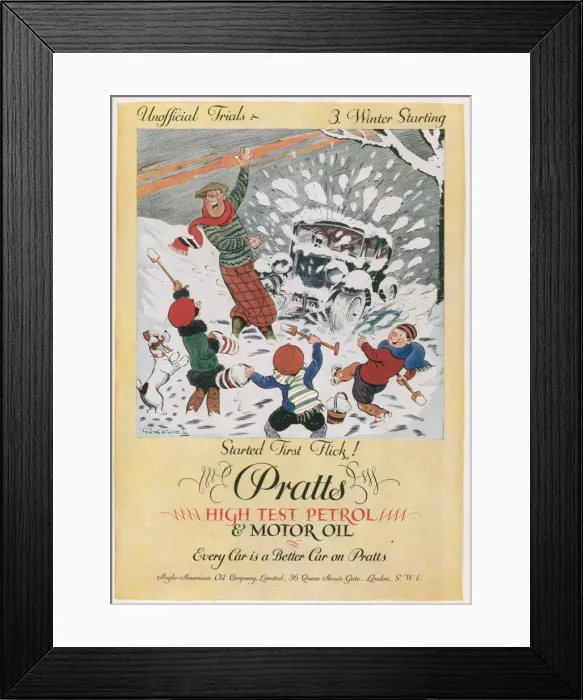 Framed Print : Advertisement for Pratts Petrol Framed Print : Advertisement for Pratts Petrol