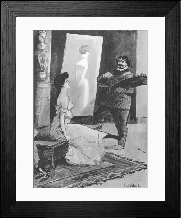 Framed Print : Model Repartee by Dudley Hardy Framed Print : Model Repartee by Dudley Hardy