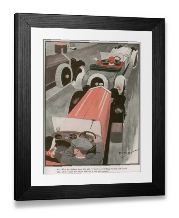 Framed Print : Humorous driving illustration Framed Print : Humorous driving illustration