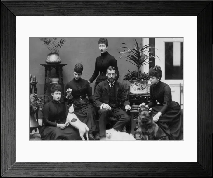 Framed Print : The Wales family in mourning Framed Print : The Wales family in mourning