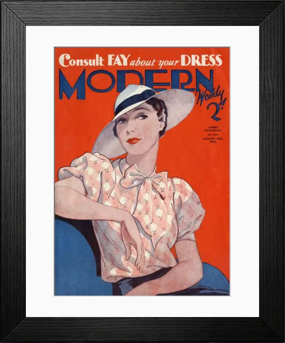 Framed Print : Modern Weekly magazine cover by David Wright Framed Print : Modern Weekly magazine cover by David Wright