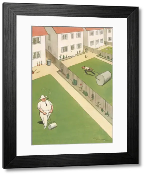 Framed Print : Over the Garden Wall by H. M. Bateman Framed Print : Over the Garden Wall by H. M. Bateman