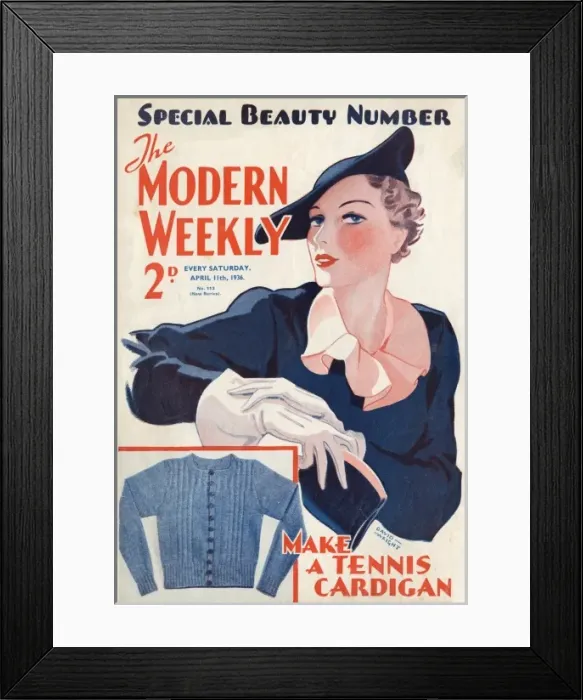Framed Print : Modern Weekly magazine cover by David Wright