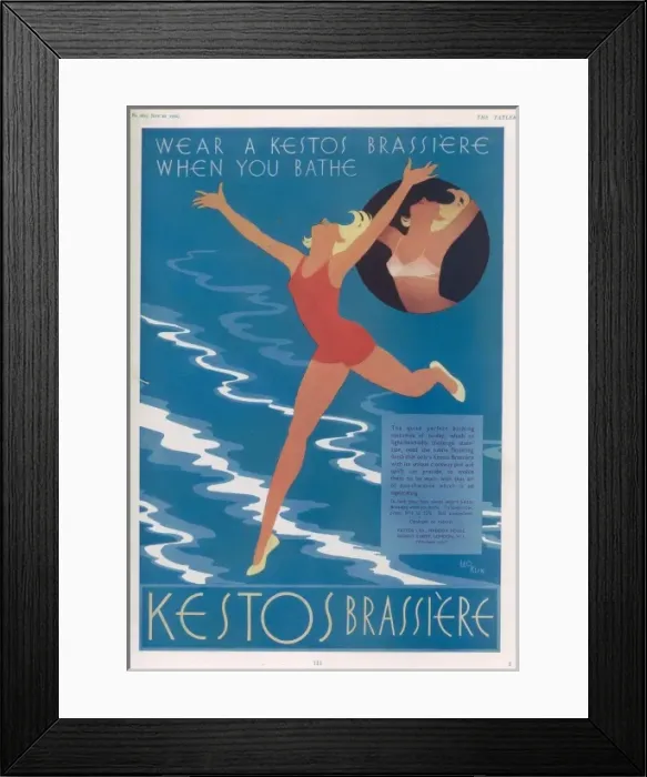 Framed Print : Kestos lingerie advertisement Framed Print : Kestos lingerie advertisement