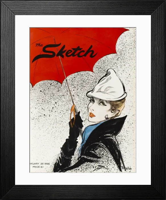 Framed Print : The Sketch Front Cover 1956 Framed Print : The Sketch Front Cover 1956