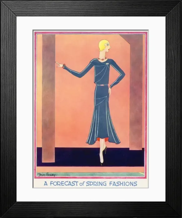 Framed Print : A Forecast of Spring Fashions by Gordon Conway