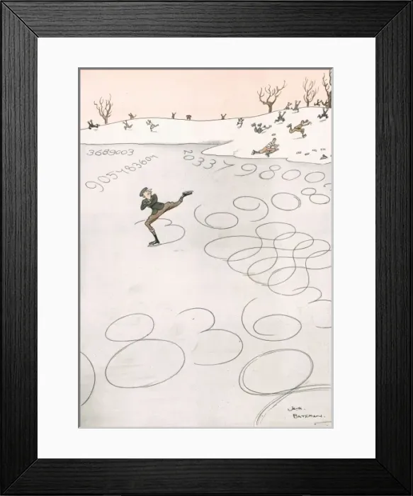 Framed Print : The Income Official Cuts A Few Figures On The Ice, by H. M Framed Print : The Income Official Cuts A Few Figures On The Ice, by H. M