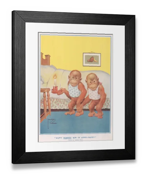 Framed Print : Wont Nobody Kiss Us Good-Night? By Lawson Wood Framed Print : Wont Nobody Kiss Us Good-Night? By Lawson Wood