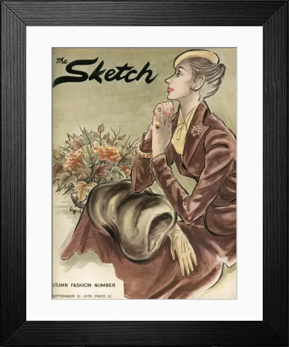 Framed Print : The Sketch Front Cover, Autumn 1955 Framed Print : The Sketch Front Cover, Autumn 1955