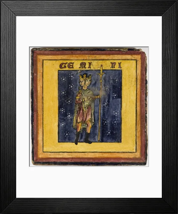 Framed Print : Zodiac Tile  /  Gemini