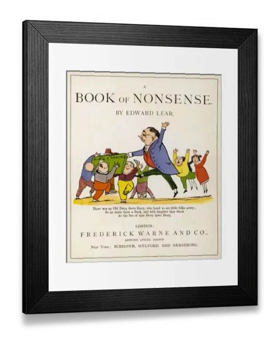 Framed Print : Lear / Nonsense / Title Page Framed Print : Lear / Nonsense / Title Page
