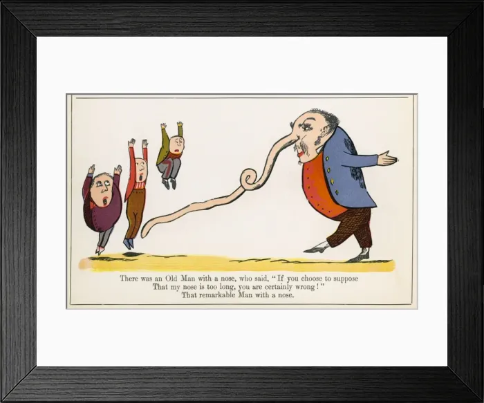 Framed Print : Lear / Nonsense / Nose Framed Print : Lear / Nonsense / Nose