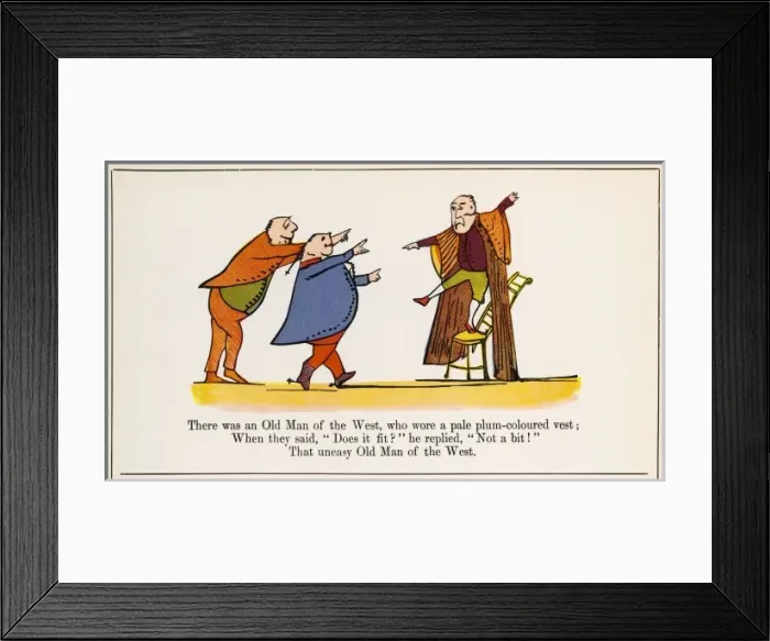 Framed Print : Lear / Nonsense / Man / West Framed Print : Lear / Nonsense / Man / West