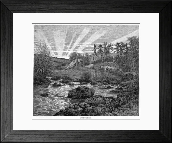 Framed Print : DARTMEET. Dartmeet, on Dartmoor, Devon Framed Print : DARTMEET. Dartmeet, on Dartmoor, Devon