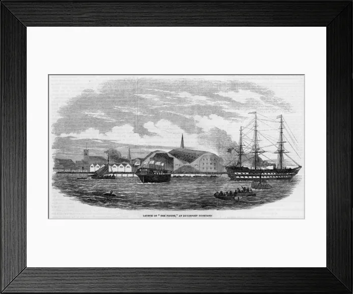 Framed Print : DEVONPORT. The dockyard at Devonport, Devon Framed Print : DEVONPORT. The dockyard at Devonport, Devon