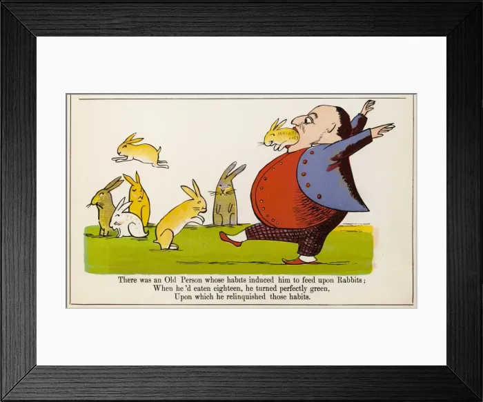 Framed Print : Lear / Nonsense / Rabbits Framed Print : Lear / Nonsense / Rabbits