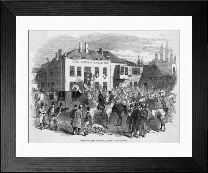 Framed Print : Epsom at Race-Time Framed Print : Epsom at Race-Time