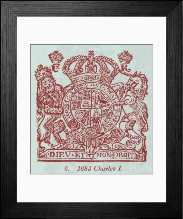 Framed Print : Charles I Coat of Arms Framed Print : Charles I Coat of Arms