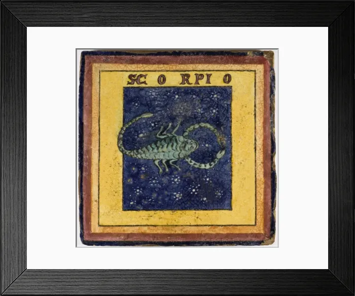 Framed Print : Zodiac Tile / Scorpio Framed Print : Zodiac Tile / Scorpio