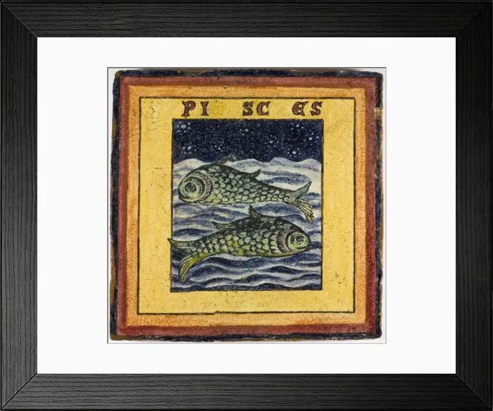 Framed Print : Zodiac Tile / Pisces Framed Print : Zodiac Tile / Pisces