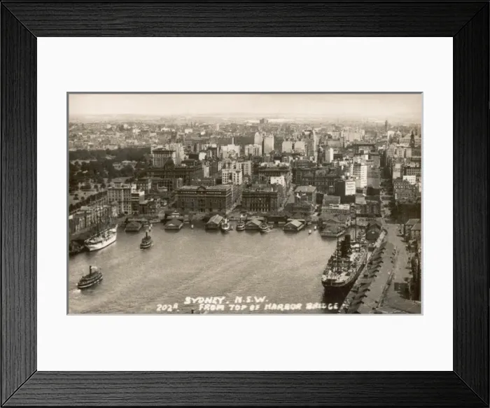 Framed Print : Sydney c. 1930s Framed Print : Sydney c. 1930s
