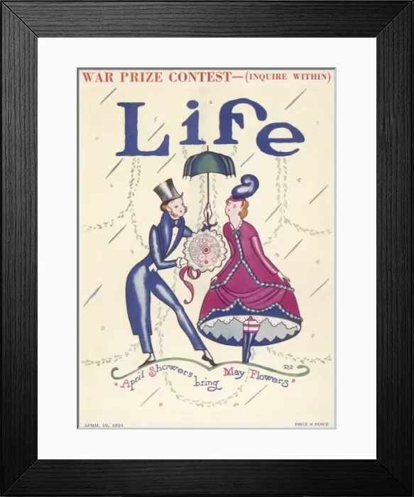 Framed Print : Life / April showers bring May flowers 1924 Framed Print : Life / April showers bring May flowers 1924