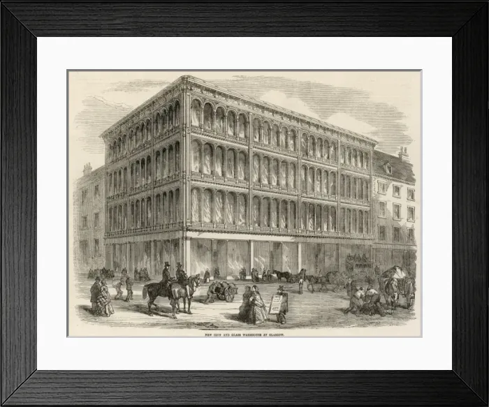 Framed Print : Iron and glass warehouse at Glasgow Framed Print : Iron and glass warehouse at Glasgow