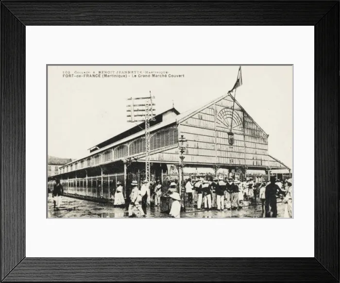 Framed Print : Martinique - The Covered Market at Fort-de-France Framed Print : Martinique - The Covered Market at Fort-de-France