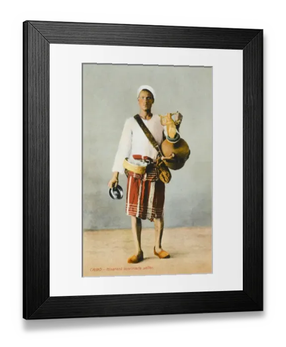 Framed Print : Egyptian Lemonade Seller - Cairo Framed Print : Egyptian Lemonade Seller - Cairo