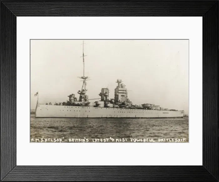 Framed Print : HMS Nelson - British Naval Battleship Framed Print : HMS Nelson - British Naval Battleship