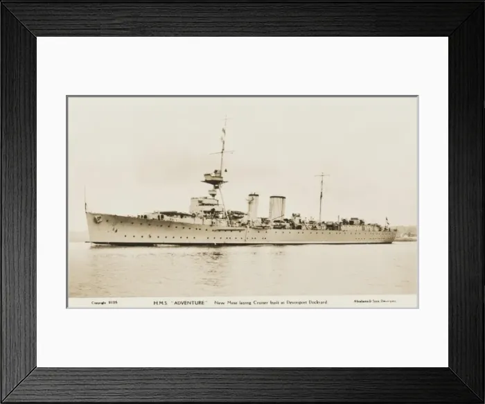 Framed Print : Mine-laying Cruiser, the H. M. S. Adventure Framed Print : Mine-laying Cruiser, the H. M. S. Adventure