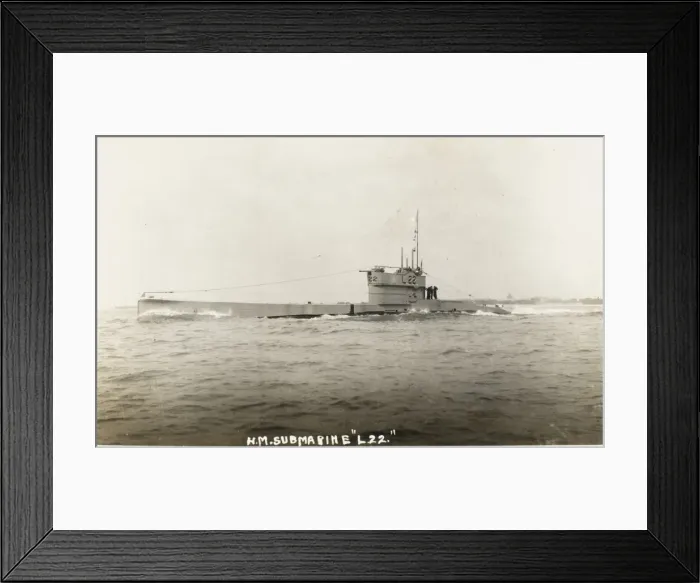 Framed Print : British L22 Submarine