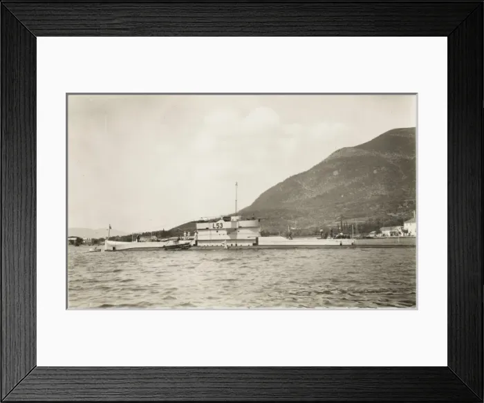 Framed Print : British Submarine L53 at Herceg Novi, Montenegro Framed Print : British Submarine L53 at Herceg Novi, Montenegro