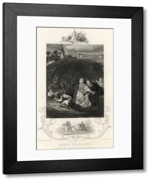Framed Print : Queen Henrietta Maria flees Framed Print : Queen Henrietta Maria flees