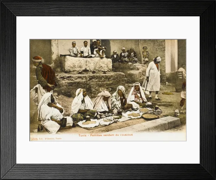 Framed Print : Couscous sellers - Tunis, Tunisia Framed Print : Couscous sellers - Tunis, Tunisia