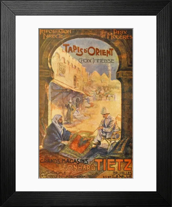 Framed Print : Advertising Card for rug importer Framed Print : Advertising Card for rug importer