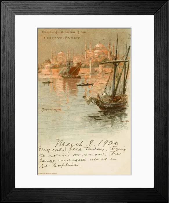 Framed Print : Constantinople - View of the city across Golden Horn Framed Print : Constantinople - View of the city across Golden Horn